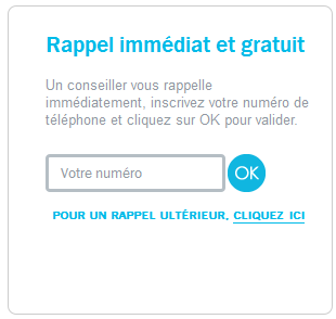 Rappel immédiat et gratuit