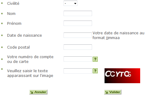 Code confidentiel oublié Franfinance